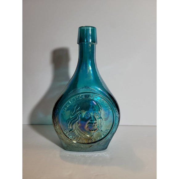 Wheaton Benjamin Franklin Carnival Glass Decanter/bottle - Picture 1 of 5